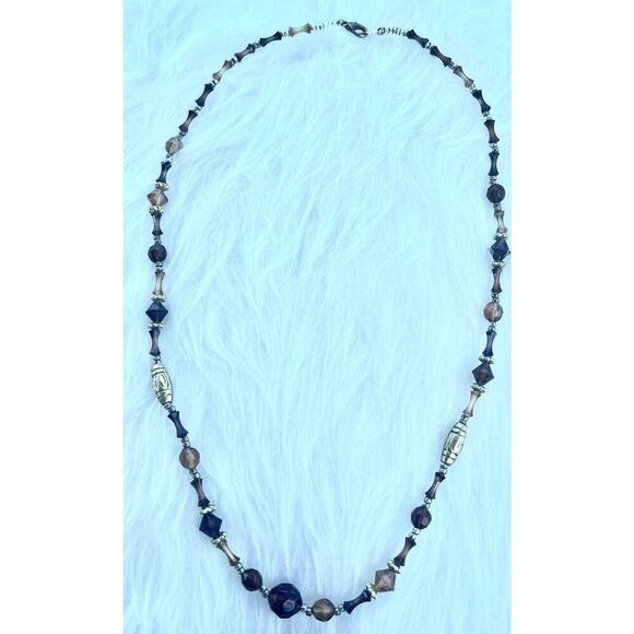 Unbranded Jewelry - -NECKLACE vintage 1970'S brown bead